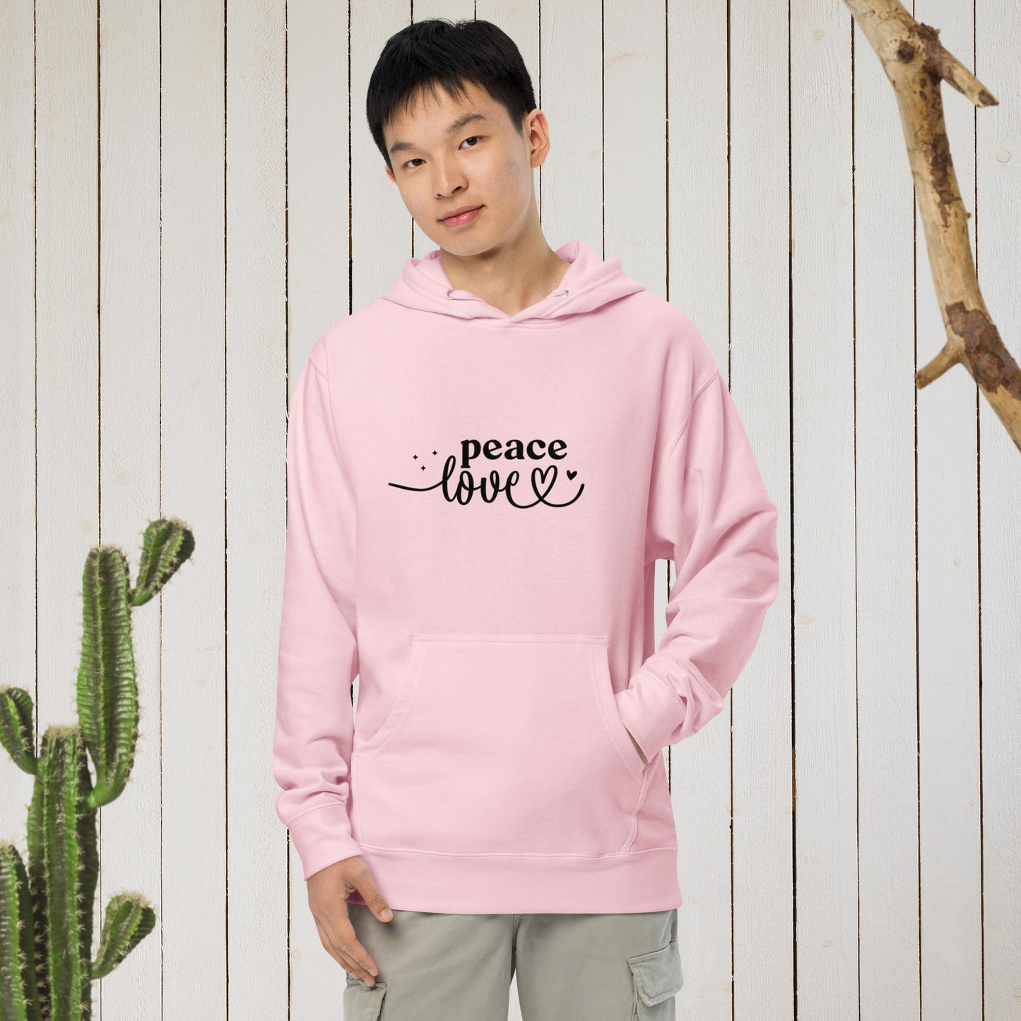 Unisex midweight PEACE&LOVE Hoodie