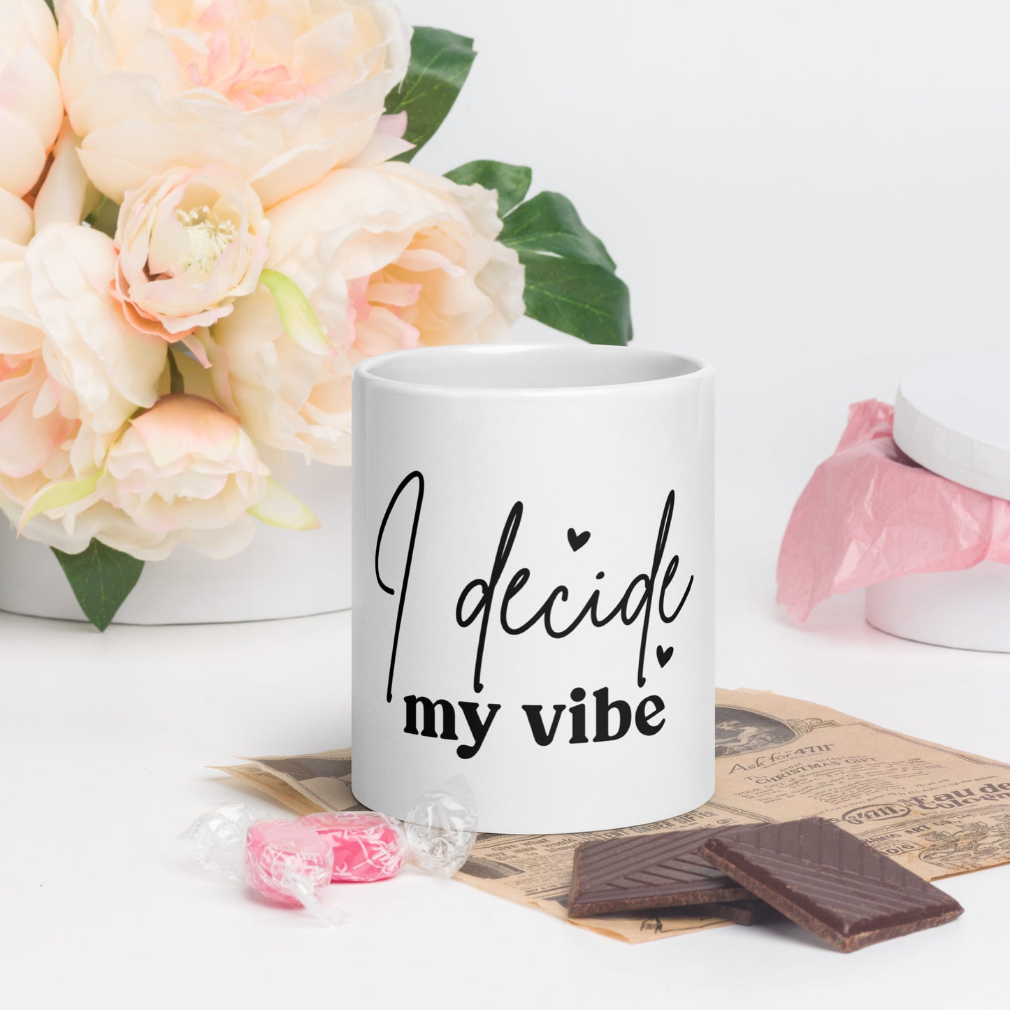 I Decide My Vibe glossy Mug